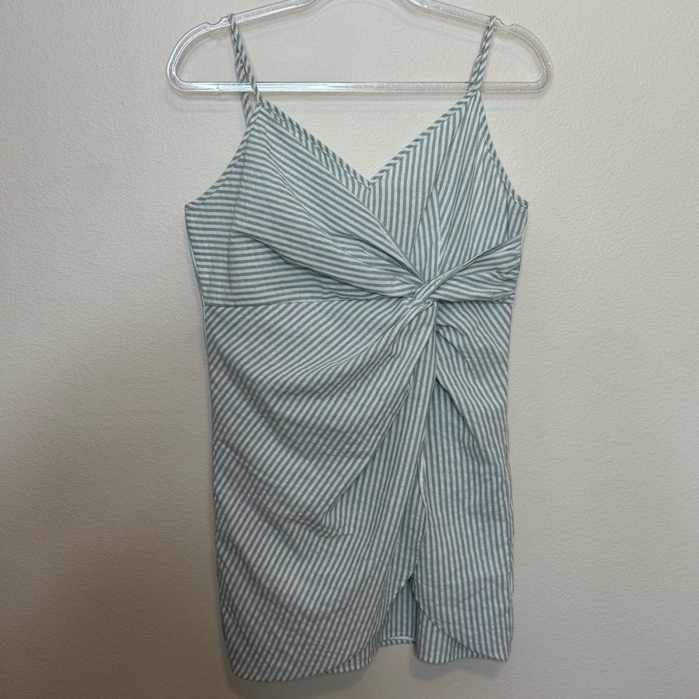 Altar'd State Green And White Striped Dress Size Large